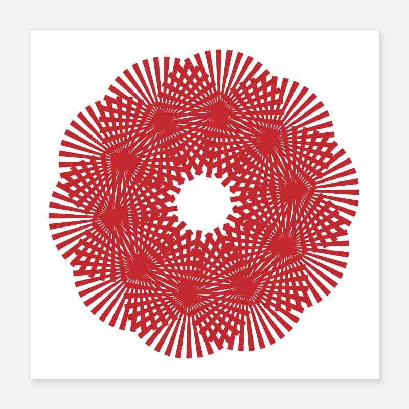 Mandala | Rayons de soleil | Modèle Poster 40 x 40 cm