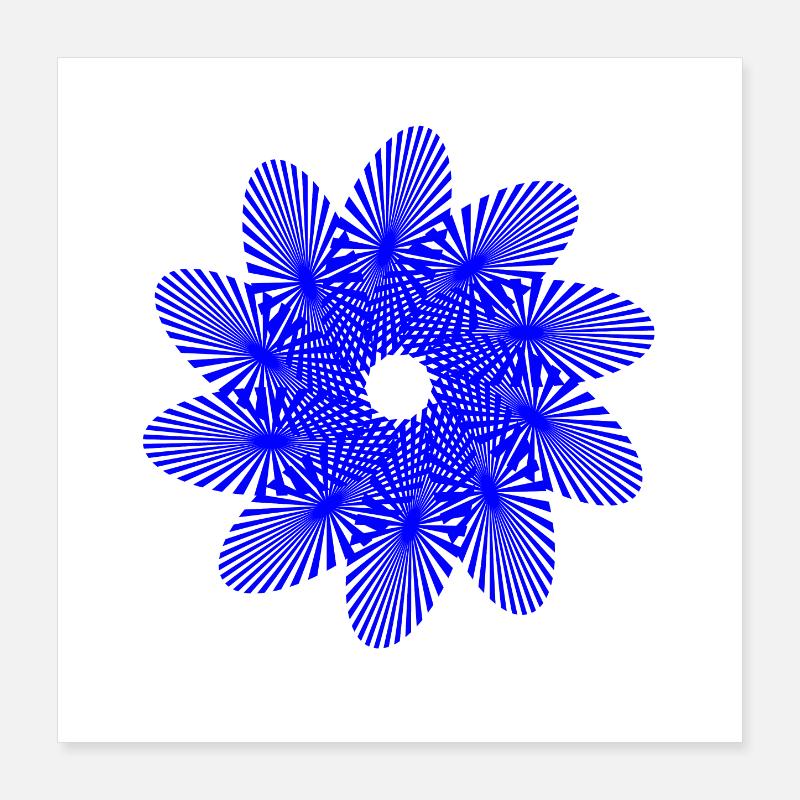 Mandala | Sunbeams | Pattern Poster 16" x 16" (40x40 cm)