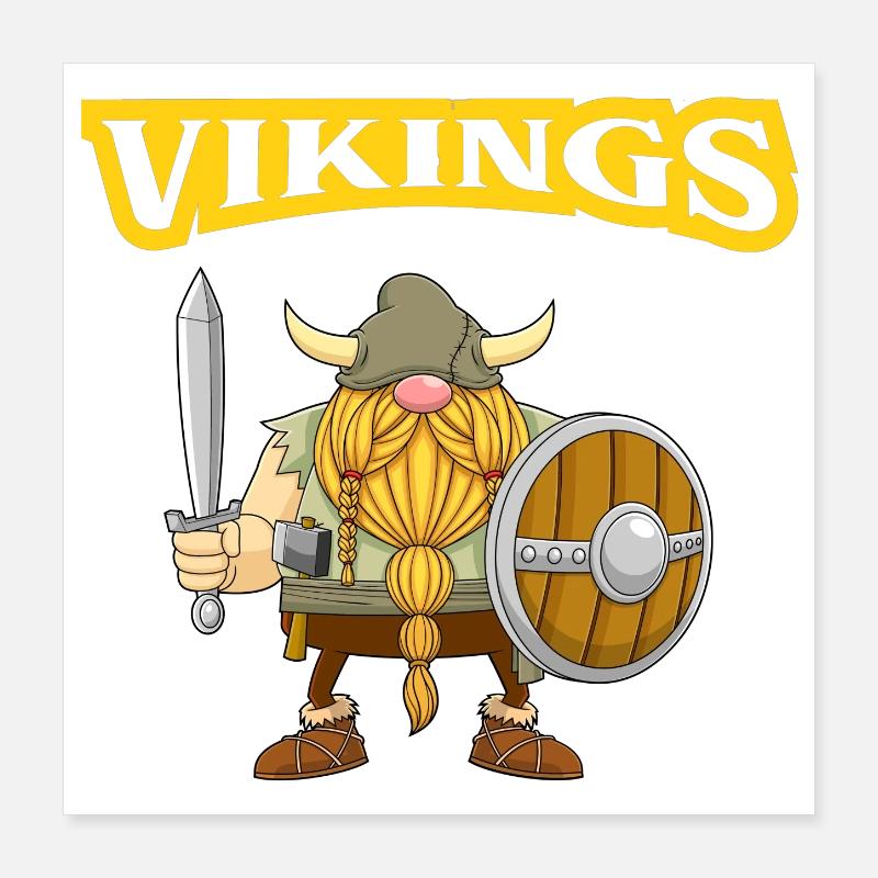 vikings, gnome, explorateur Poster 40 x 40 cm