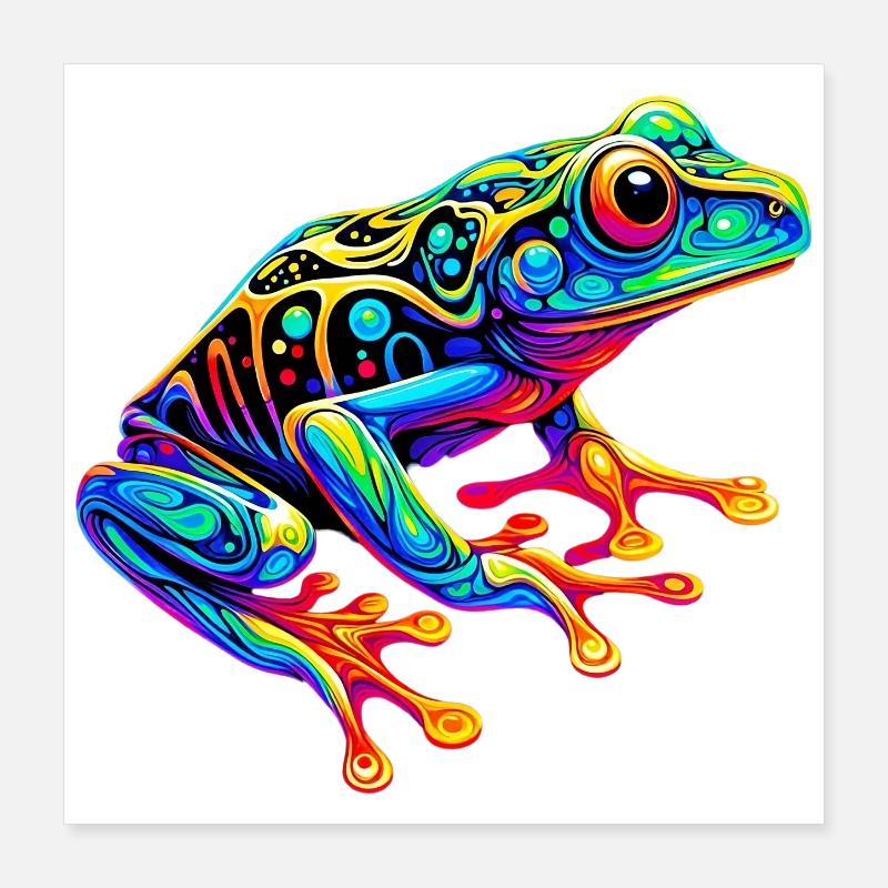 Frosch Poster 40x40 cm