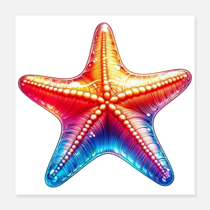 Starfish Poster 16" x 16" (40x40 cm)