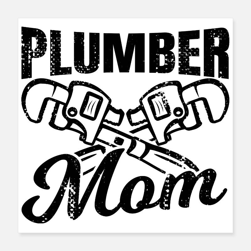 Klempner Mutter Poster 40x40 cm