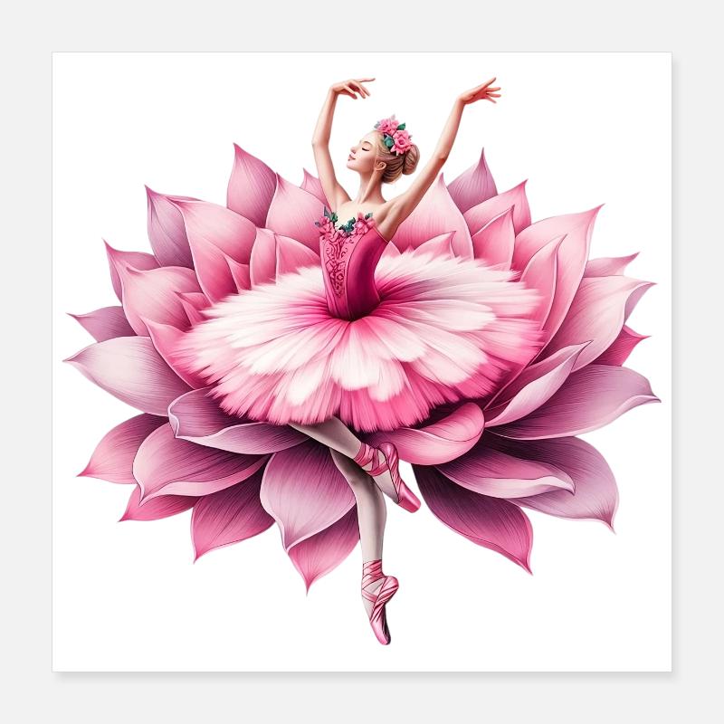 Danseuse de ballet avec tutu Poster 40 x 40 cm
