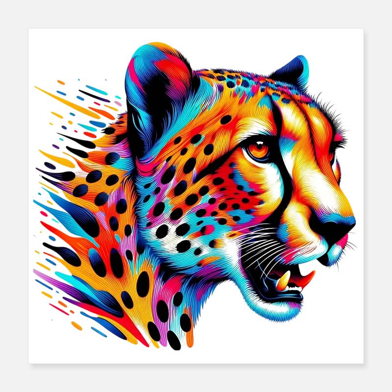 Guépard Poster 40 x 40 cm