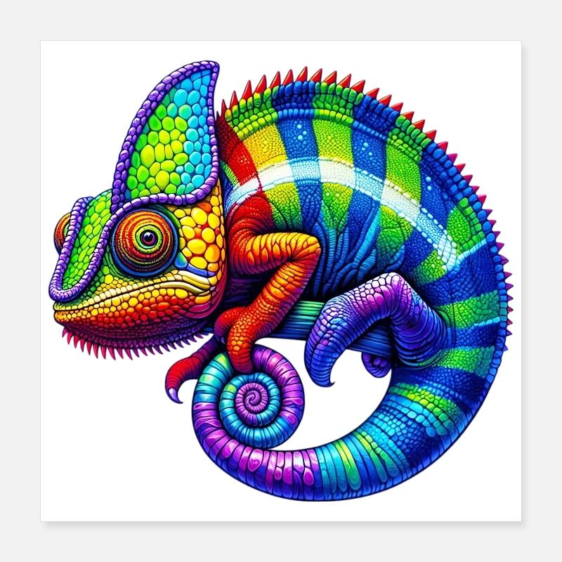 Caméléon Poster 40 x 40 cm