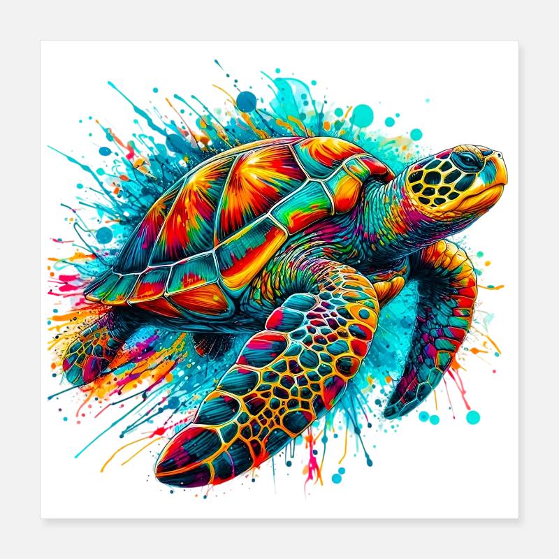 Turtle Poster 16" x 16" (40x40 cm)