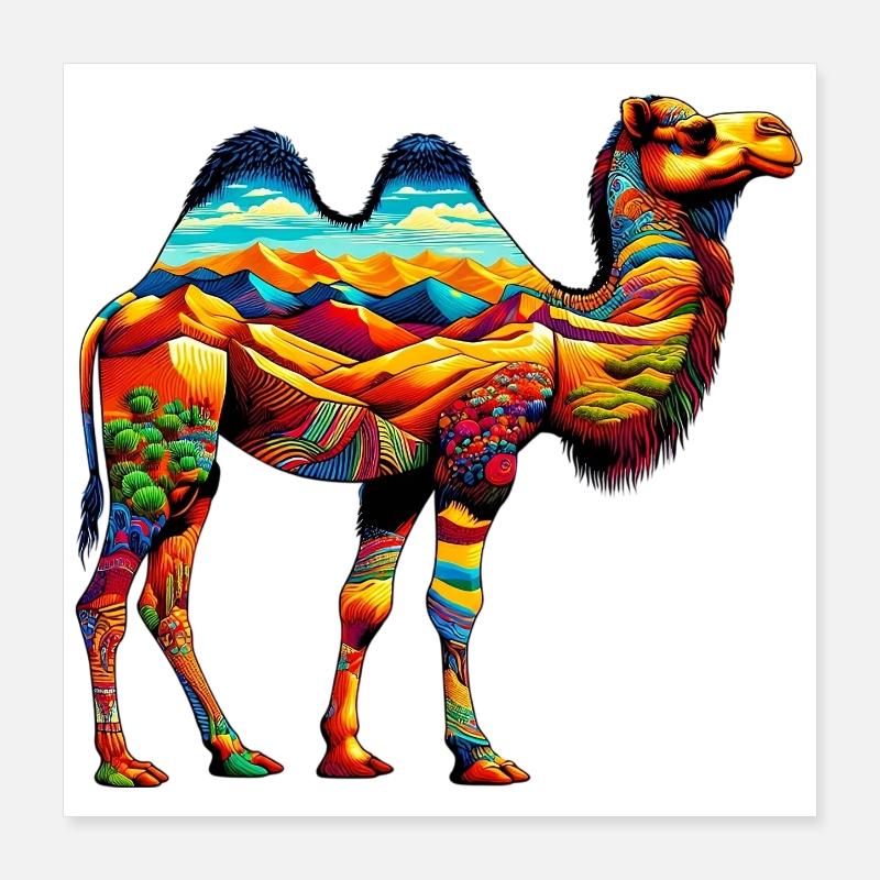 Kamel Poster 40x40 cm