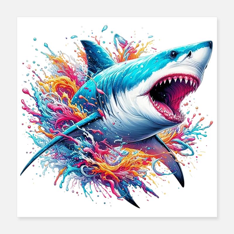 Requin Poster 40 x 40 cm