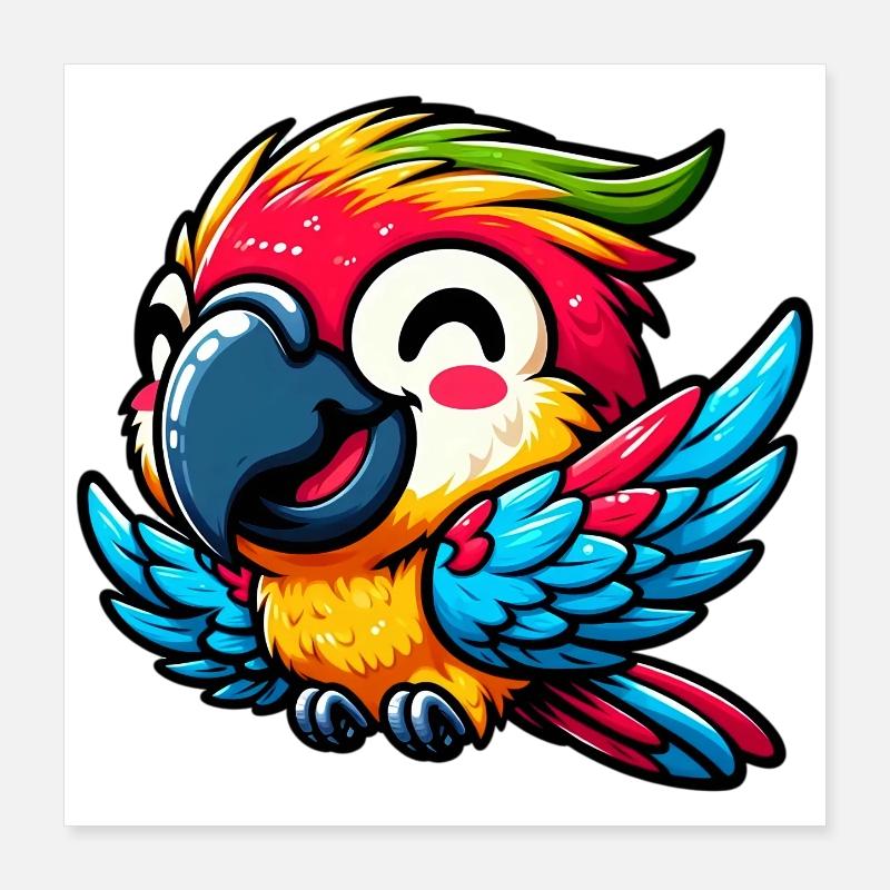 Papagei Poster 40x40 cm