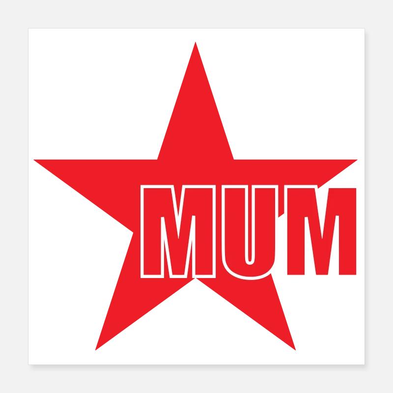 Maman d'Amour - Muttertag Poster 40x40 cm
