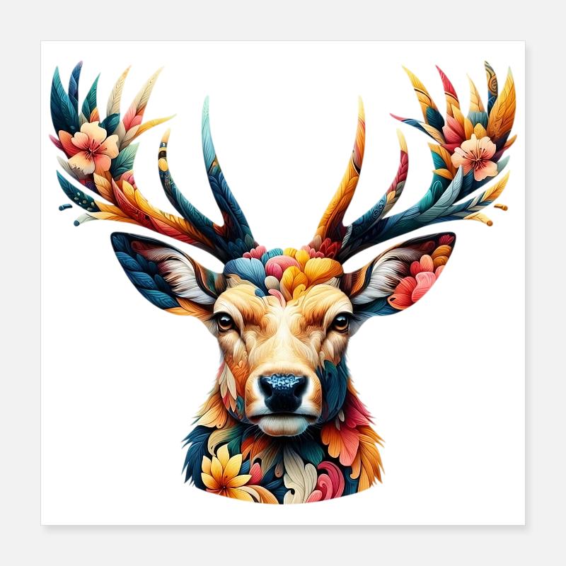 Deer Poster 16" x 16" (40x40 cm)