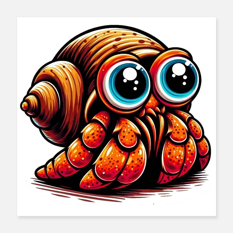 Bernard-l'ermite Poster 40 x 40 cm