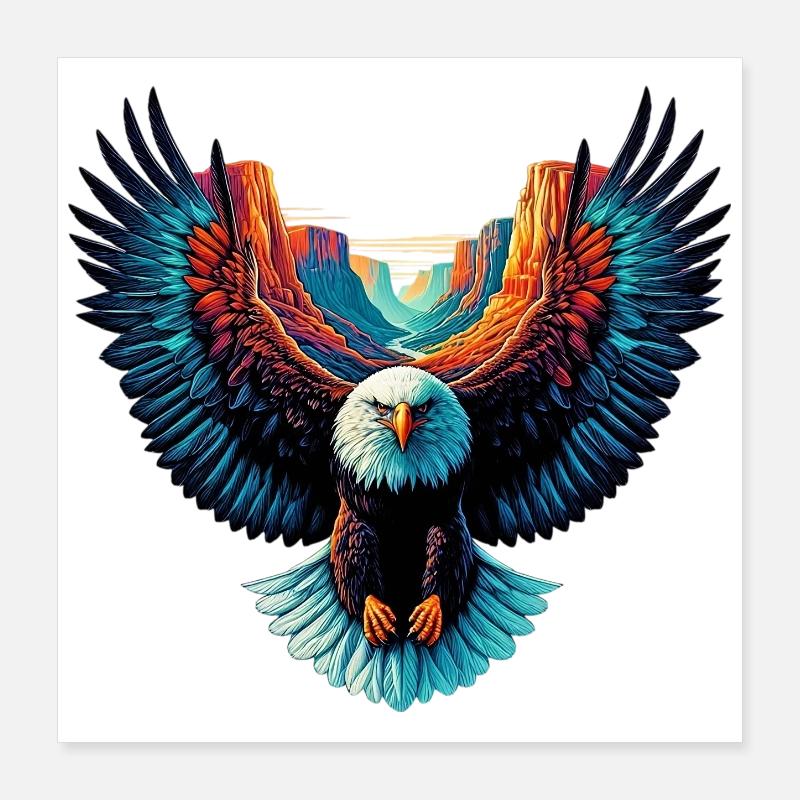 Eagle Poster 16" x 16" (40x40 cm)