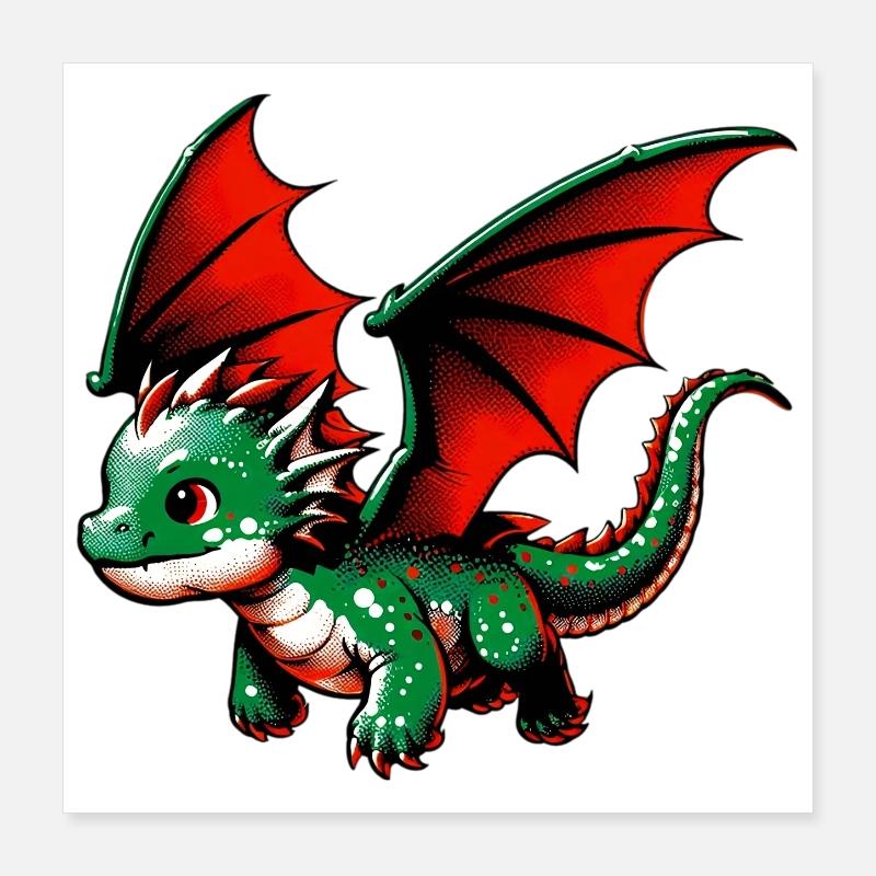 Dragon Poster 40 x 40 cm