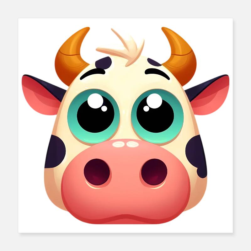 Vache Poster 40 x 40 cm