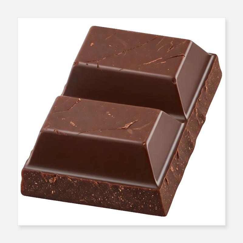 Stykke chokolade Poster 40x40 cm