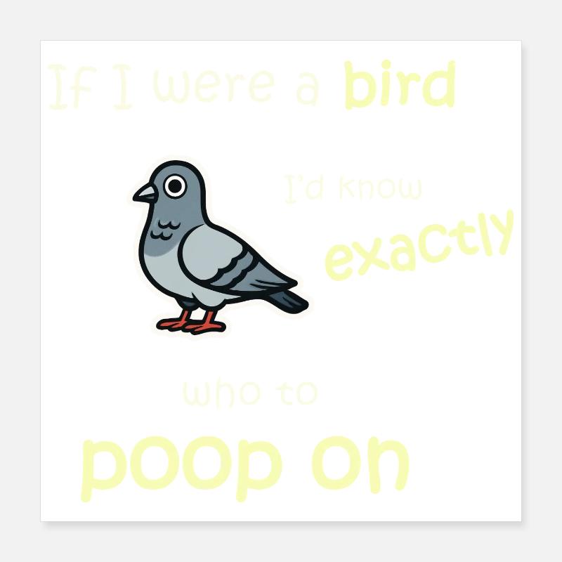 Mode oiseau - Activé Poster 40 x 40 cm