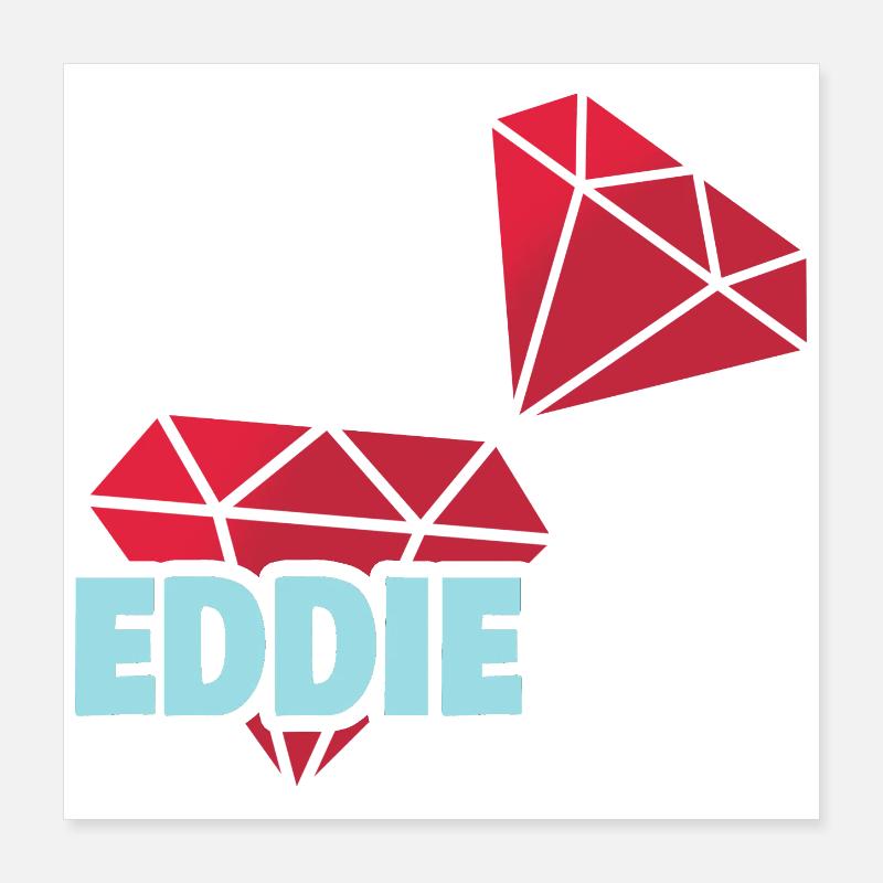 Eddie als Kostbar Poster 40x40 cm