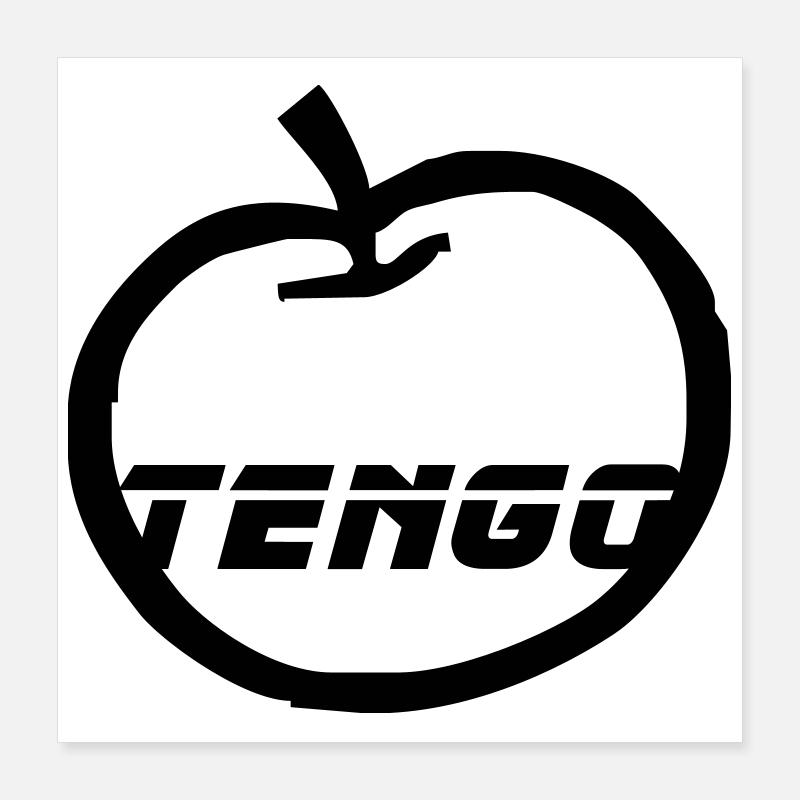 Ich habe einen Apfel Poster 40x40 cm