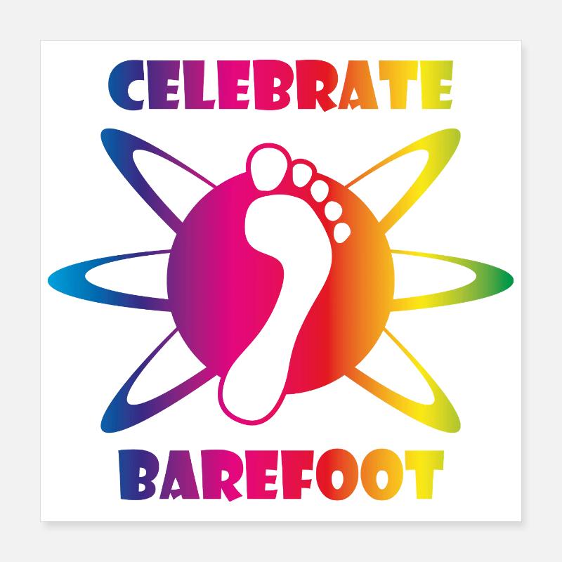 celebrate barefoot (iactive) Poster 16" x 16" (40x40 cm)