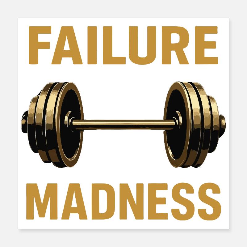Conception de motivation d’échec et de folie Poster 40 x 40 cm