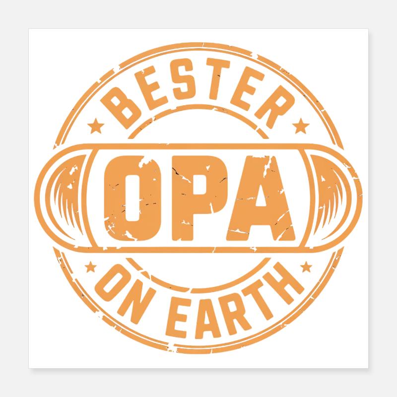 Bester Opa Poster 40x40 cm