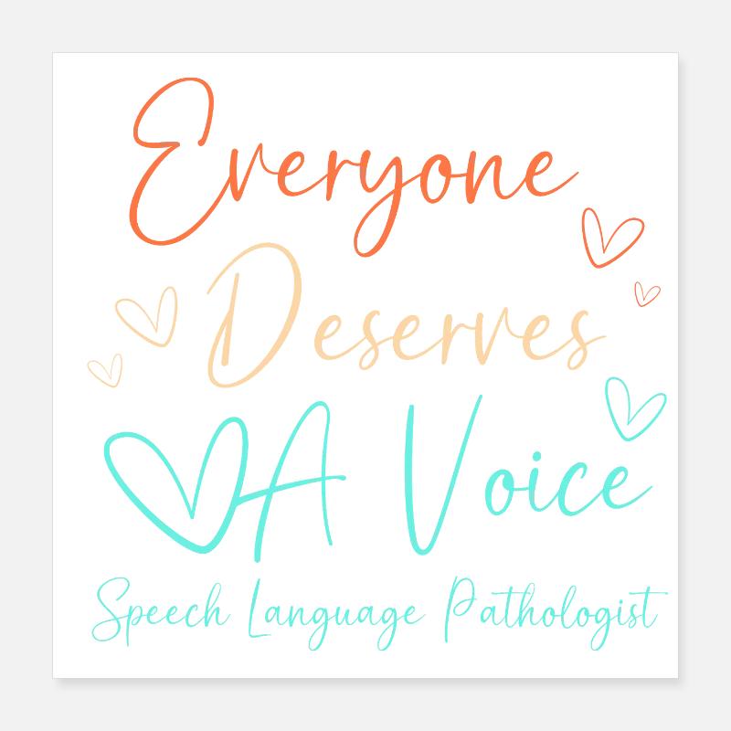 Sprachpathologe SLP Logopäde Poster 40x40 cm