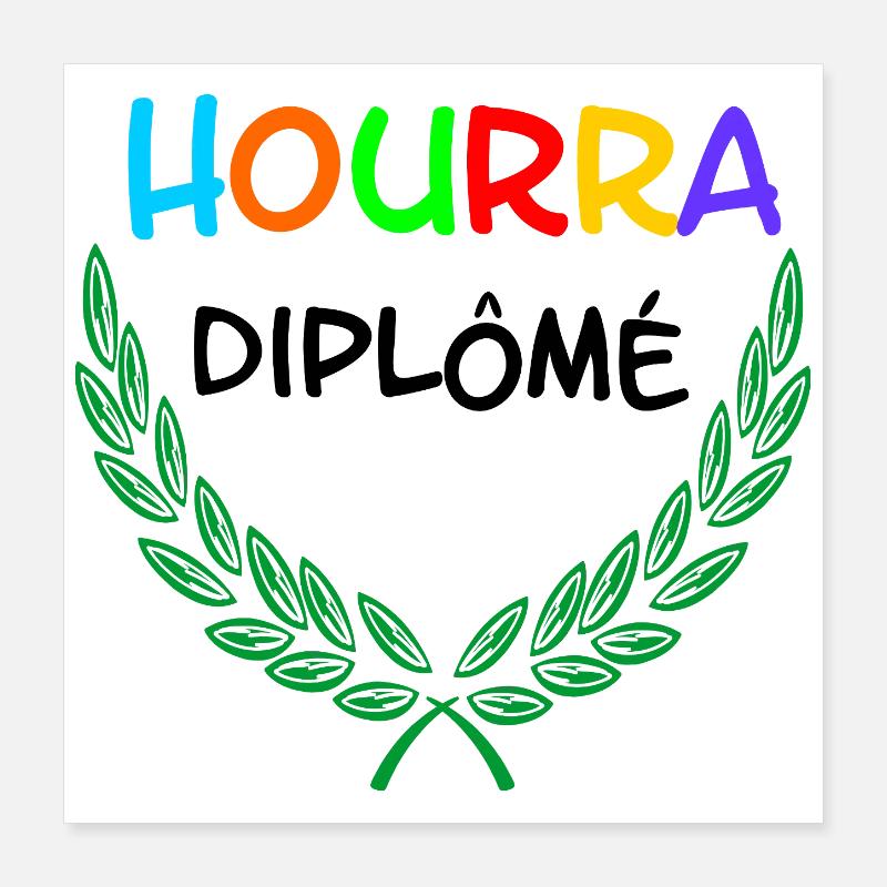 Diplôme Ourra Poster 40 x 40 cm