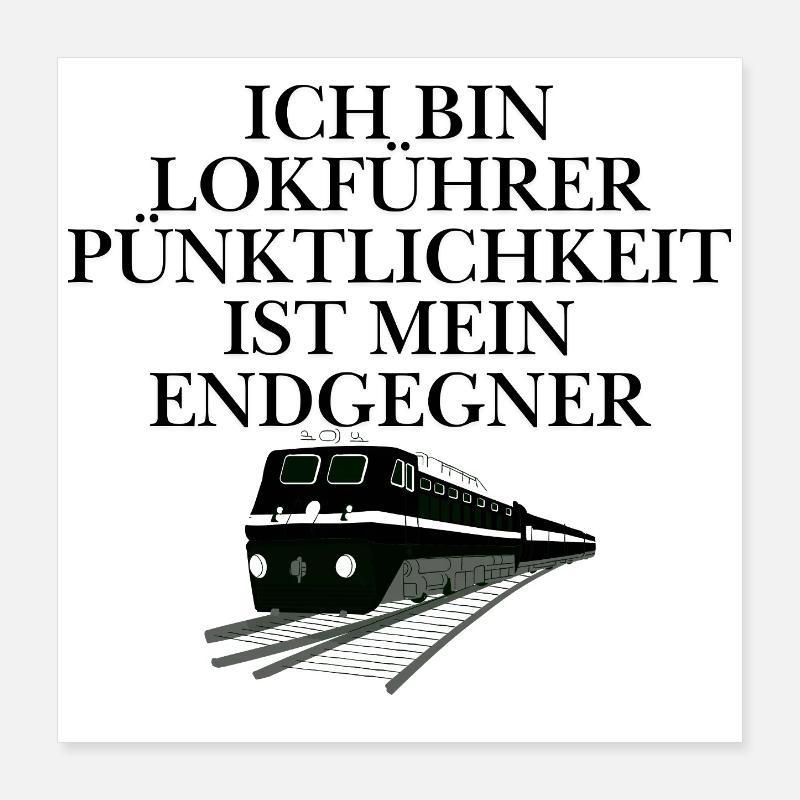 Conception du conducteur de train Poster 40 x 40 cm