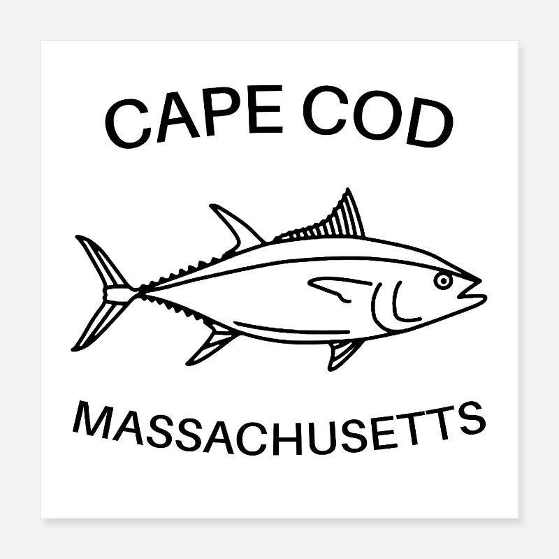 Cape Cod - Massachusetts États-Unis - Pêche - thon Poster 40 x 40 cm