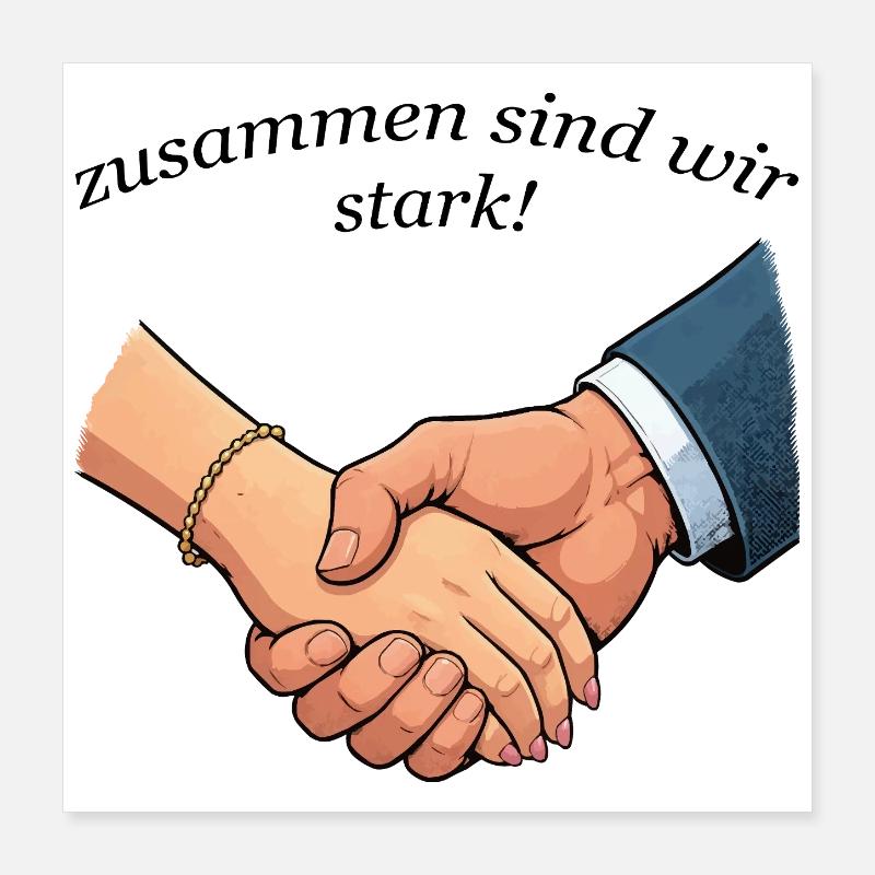Hands Parr Cohesion Poster 16" x 16" (40x40 cm)