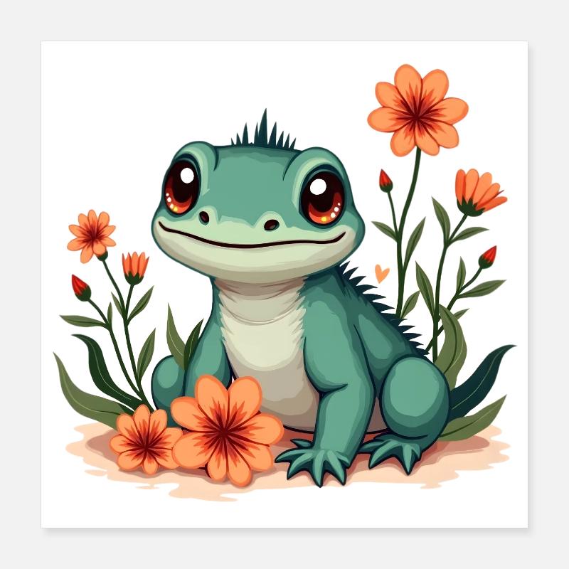 iguane Poster 40 x 40 cm