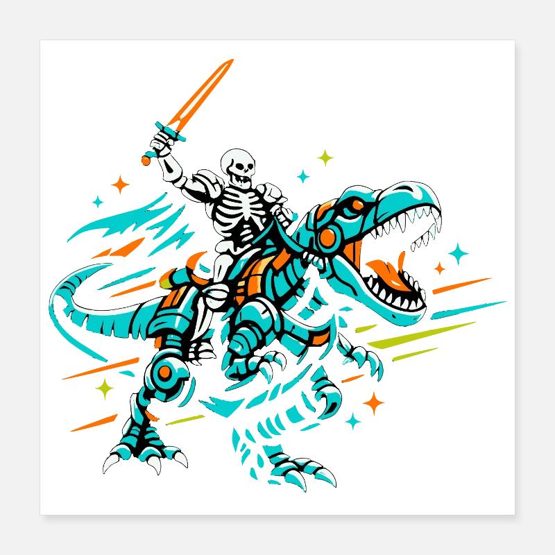 Robo Dino Rider Poster 40 x 40 cm