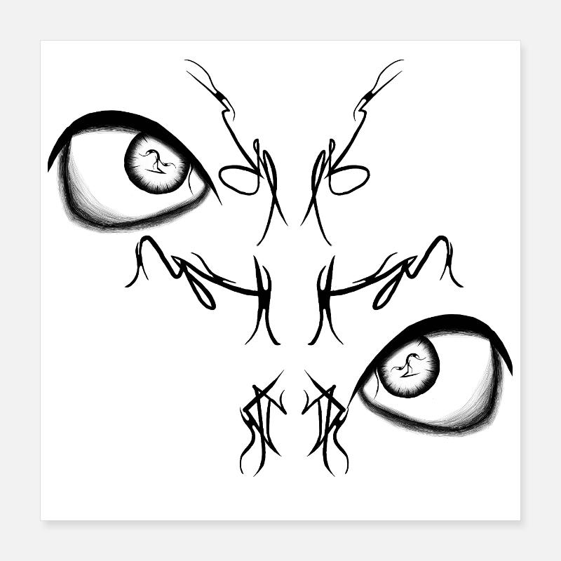 Night Bird Duo Lights Poster 40 x 40 cm