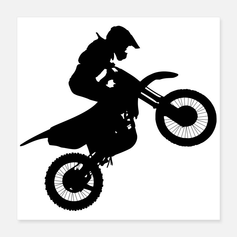 Image du pilote de motocross # Poster 40 x 40 cm