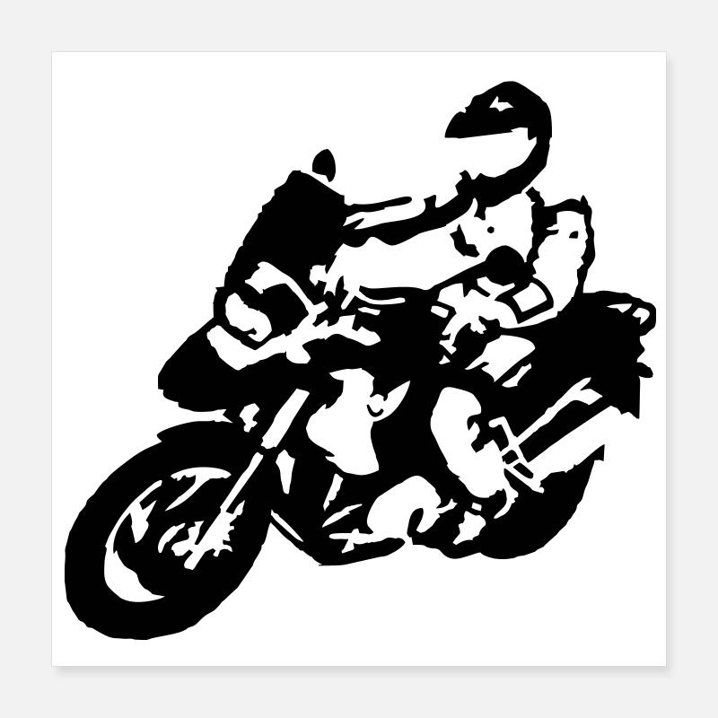 BIKER1200gsfahrer Poster 40 x 40 cm