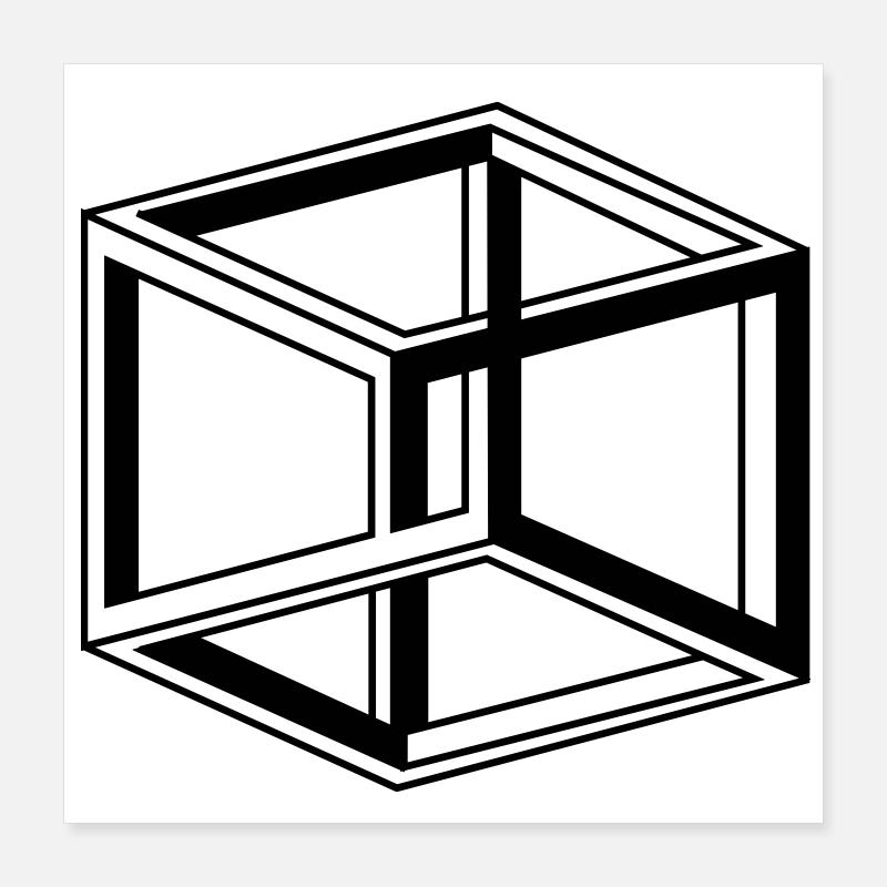 cube escher Poster 40 x 40 cm