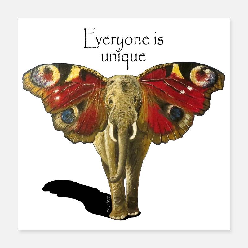 Chacun est unique Poster 40 x 40 cm