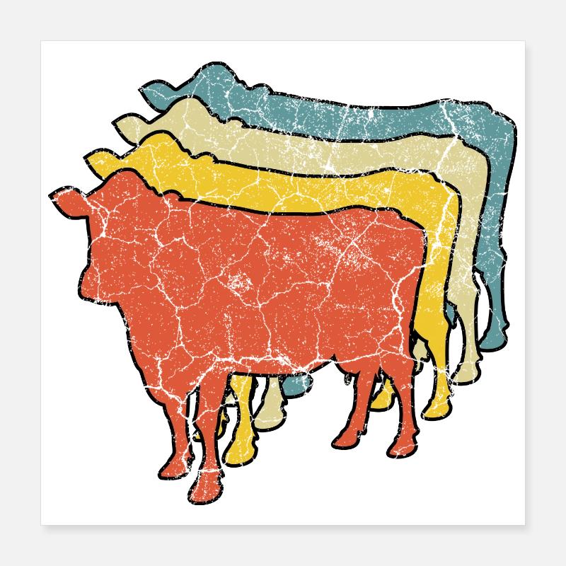 Cow Cows Poster 16" x 16" (40x40 cm)