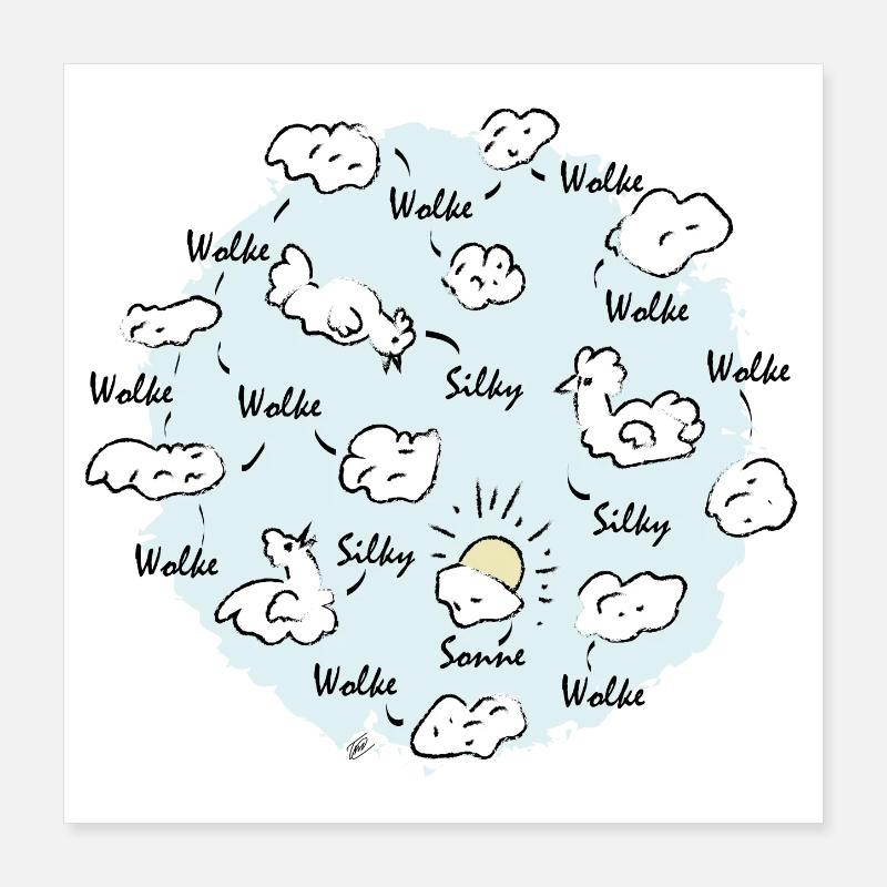 Silk Cloud Poster 16" x 16" (40x40 cm)