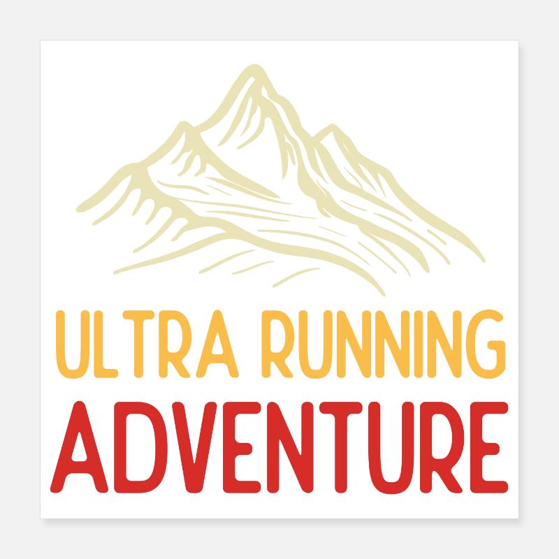 Ultra Running Advrenture Poster 40 x 40 cm
