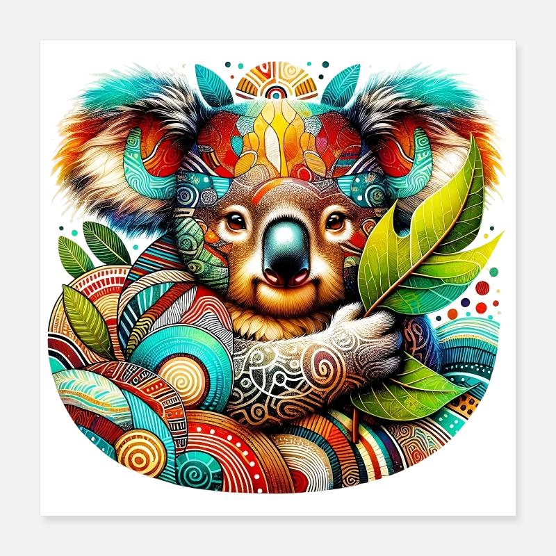 Artistic Koala Poster 16" x 16" (40x40 cm)