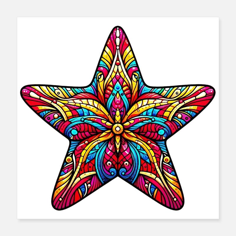 Starfish Poster 16" x 16" (40x40 cm)