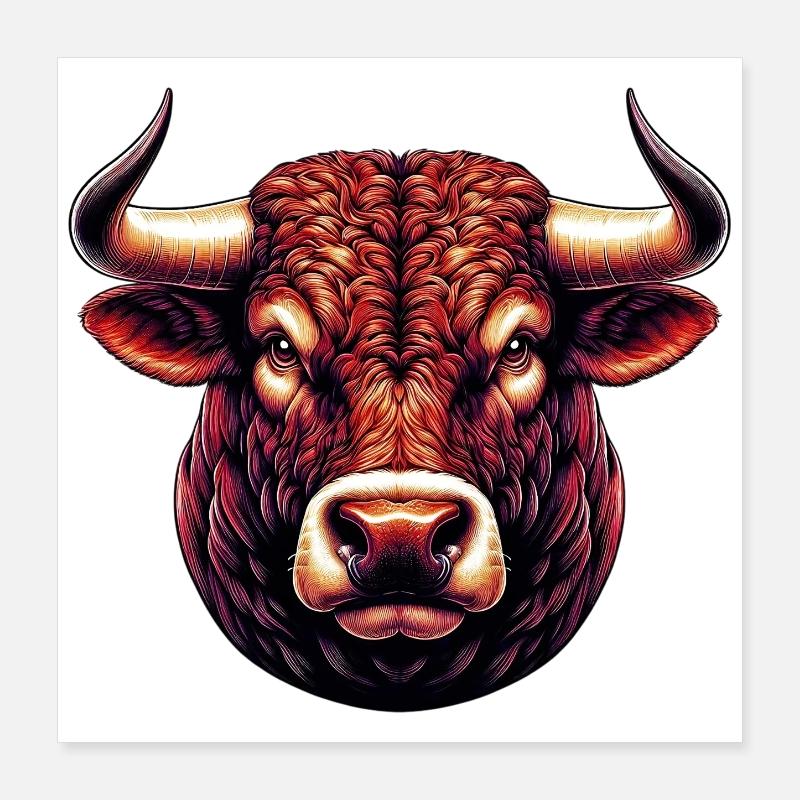 Taureau Poster 40 x 40 cm