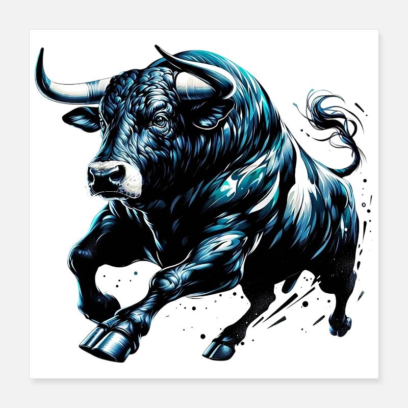 Stier Poster 40x40 cm