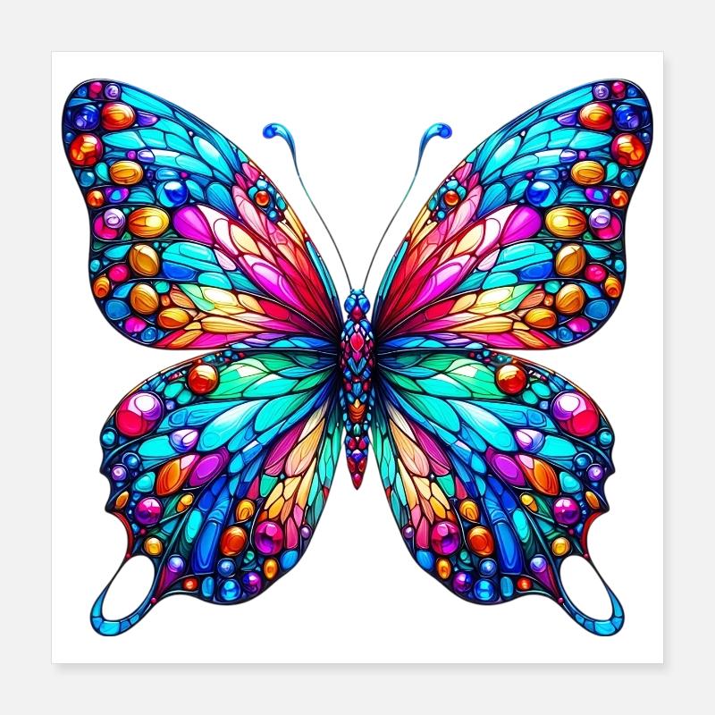 Papillon Poster 40 x 40 cm