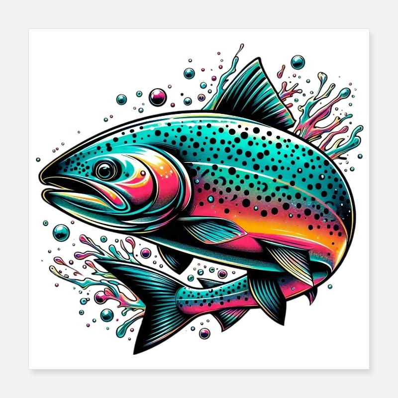 Saumon Poster 40 x 40 cm
