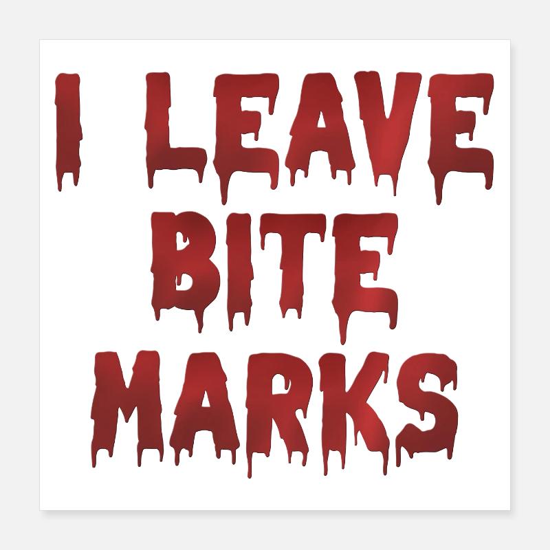 bite marks blutspuren Poster 40x40 cm