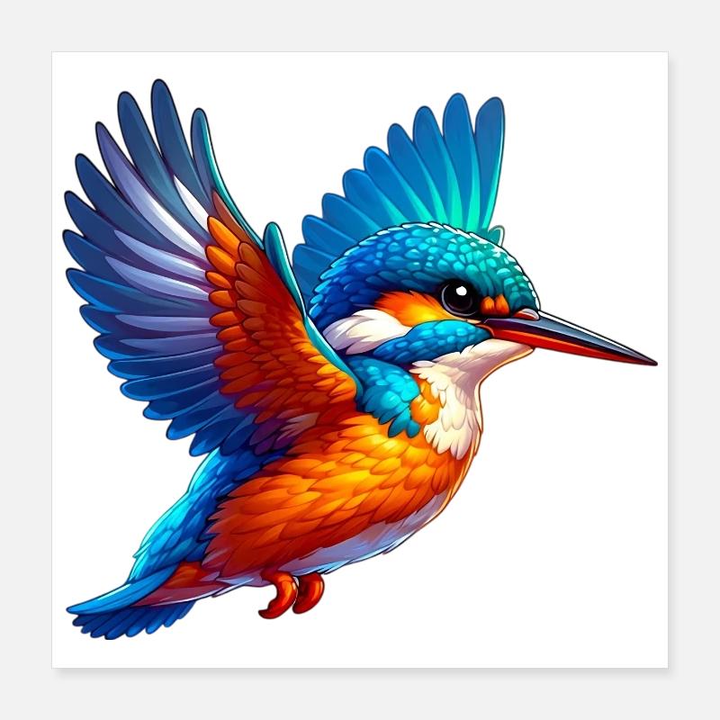 Martin-pêcheur Poster 40 x 40 cm