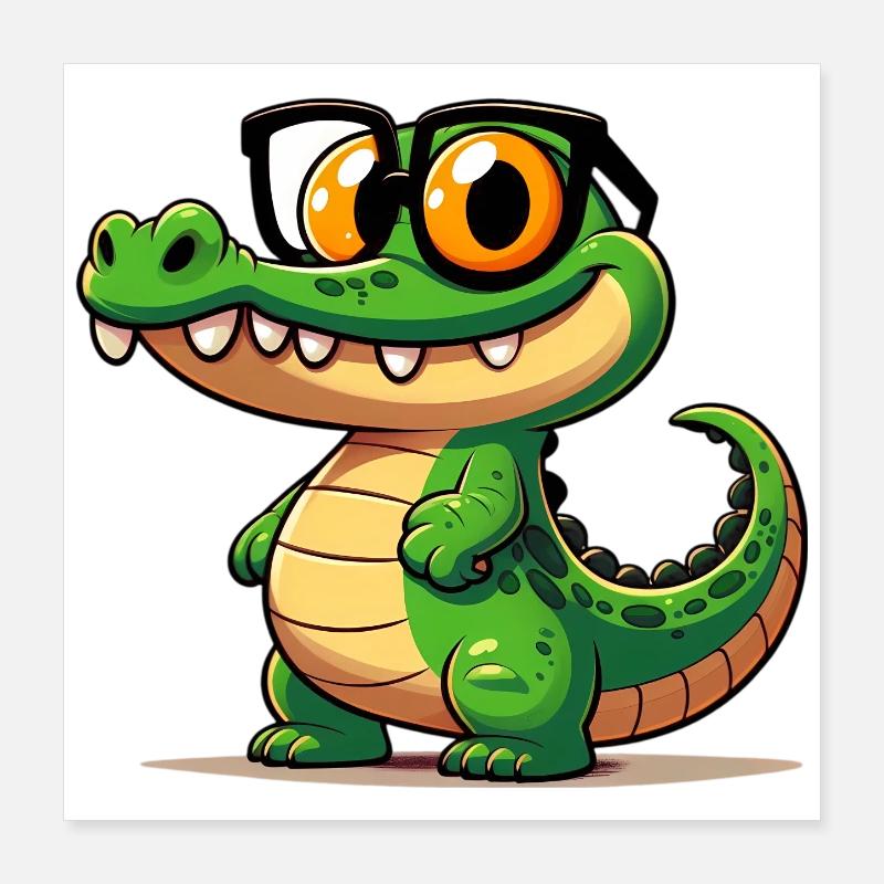 Alligator Crocodile Poster 40 x 40 cm